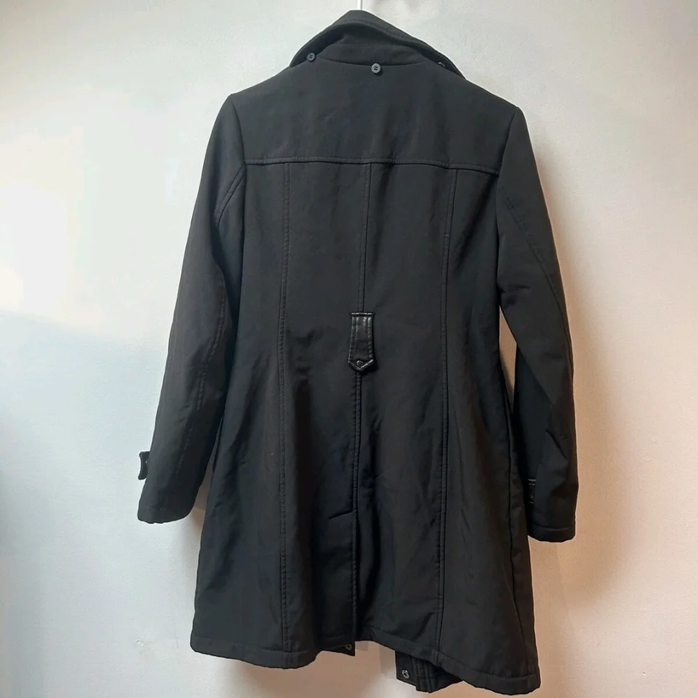 Michael Kors Women's L Black Hooded Water Resistant Coat Parka